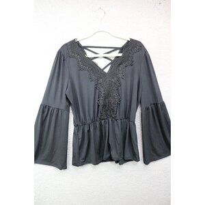 Long Belled Sleeves Embroidered Tunic by Maurices-Size Medium-Boho-Goth